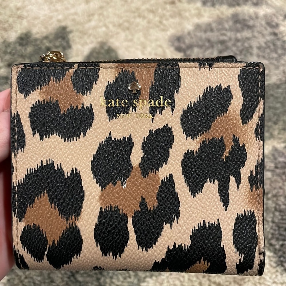 Leopard Kate Spade leather wallet